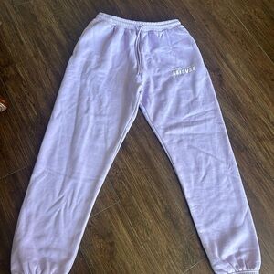 LAVENDER WHITE FOX SWEATPANTS